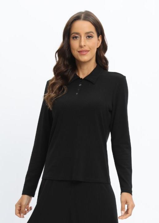 Black Jersey Polo Shirt