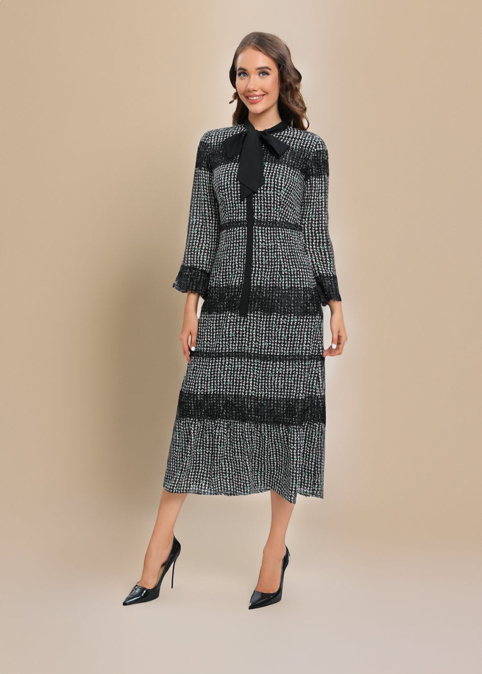 Classic Tweed Midi Dress ハーリップトゥ お買い得価格 - miyomcerrahisi.com
