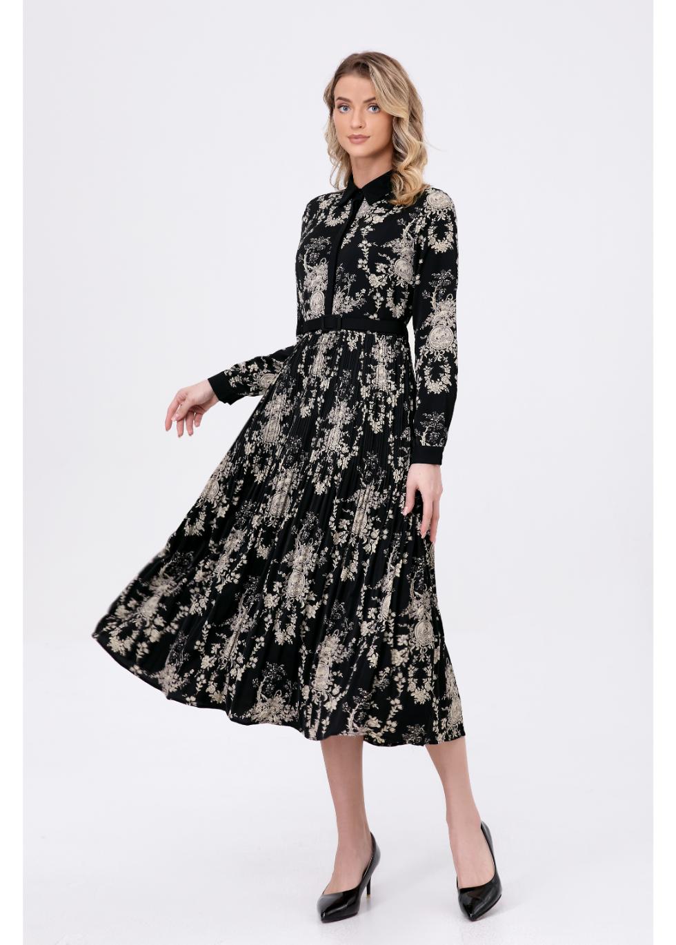 Evening Blossom Midi Dress