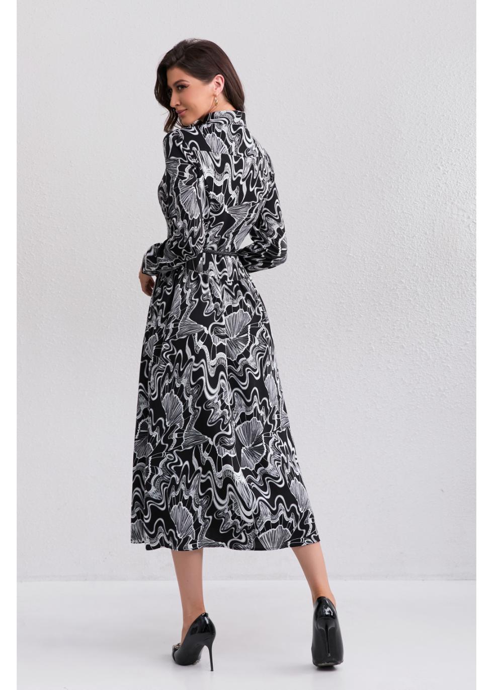 Eclipse Swirl Midi Dress