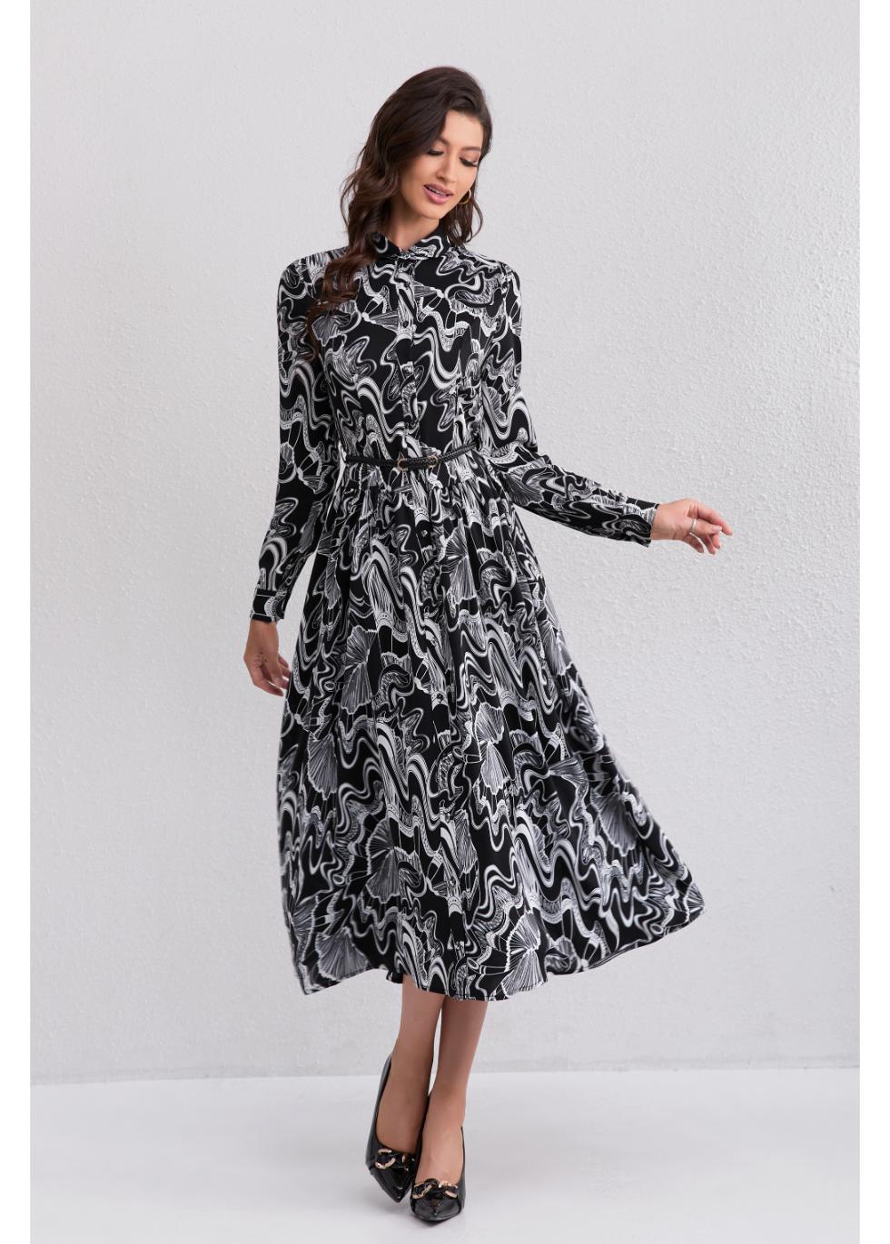 Eclipse Swirl Midi Dress