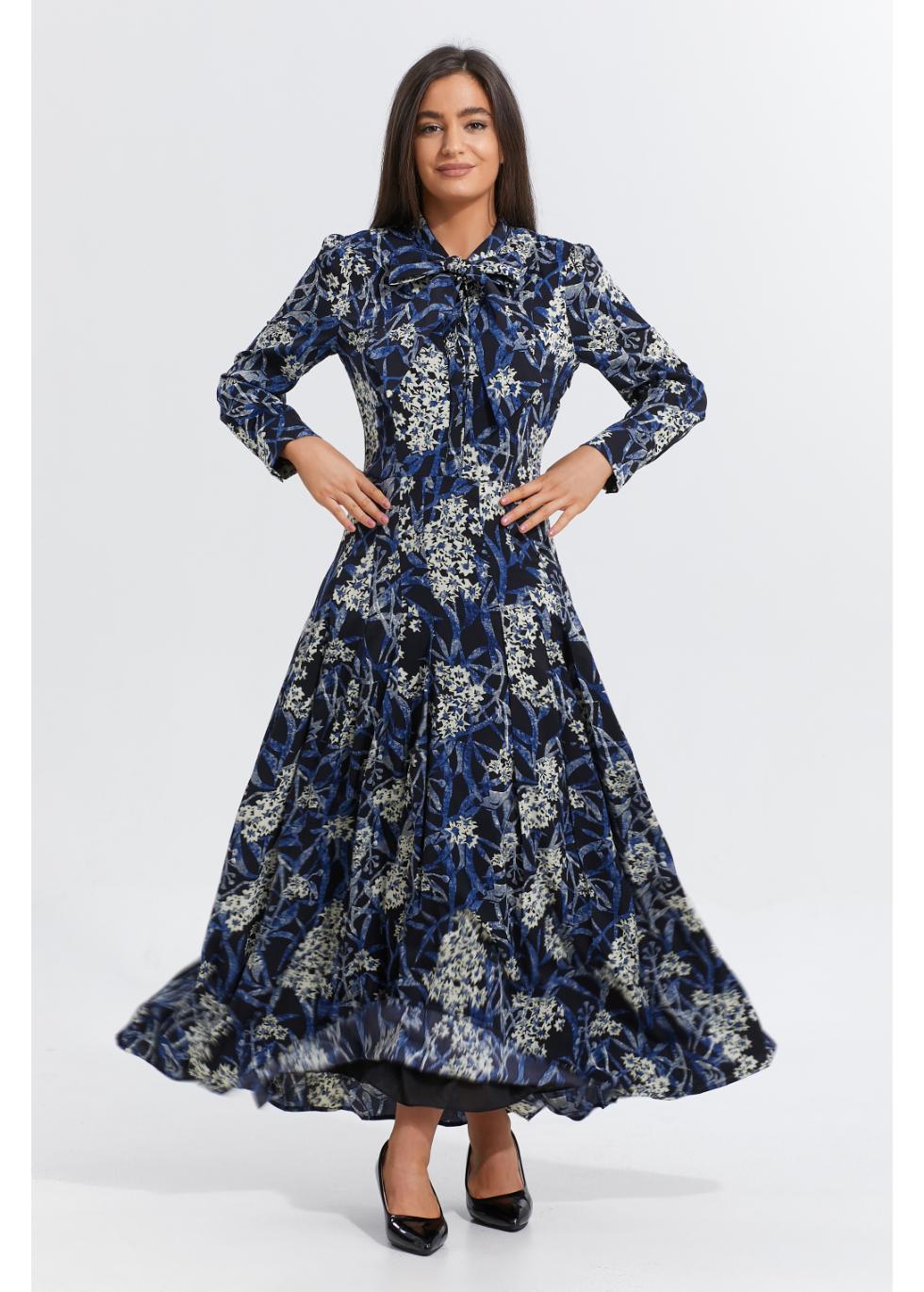 Midnight Garden Midi Dress