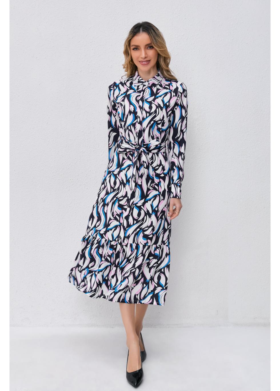 Twilight Swirl Midi Dress