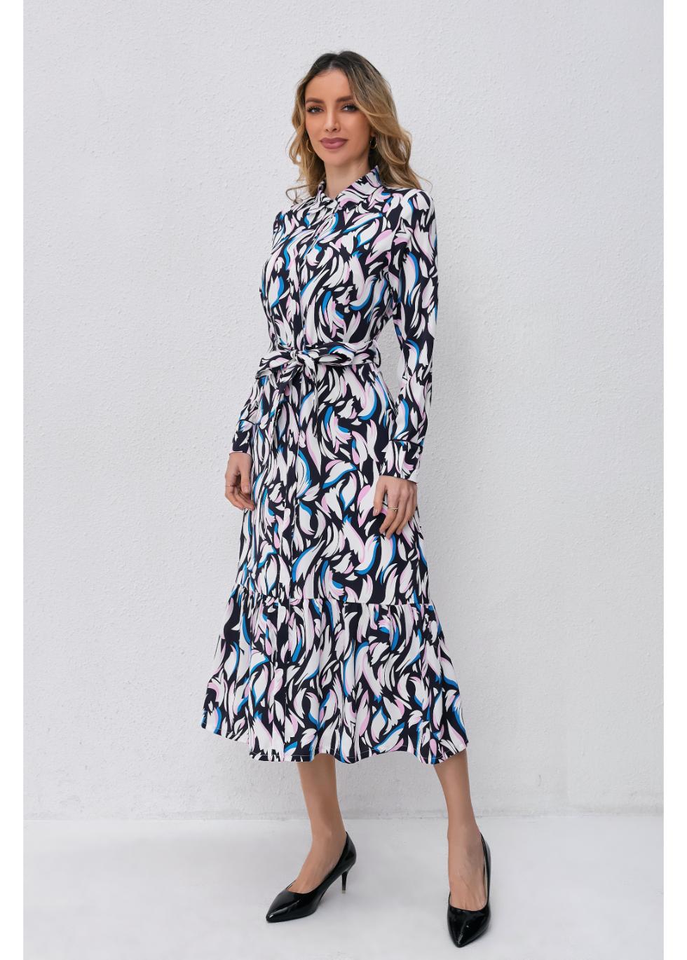 Twilight Swirl Midi Dress