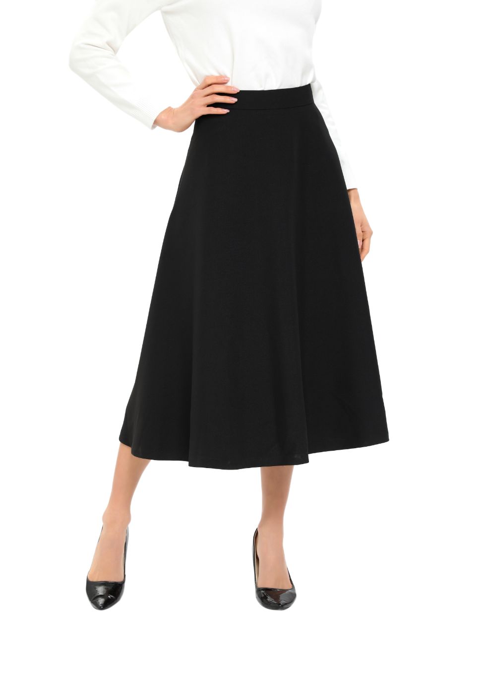 The iconic black a line clearance skirt